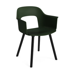 HAY Layout 221 eetkamerstoel Bottle Green zwart eiken