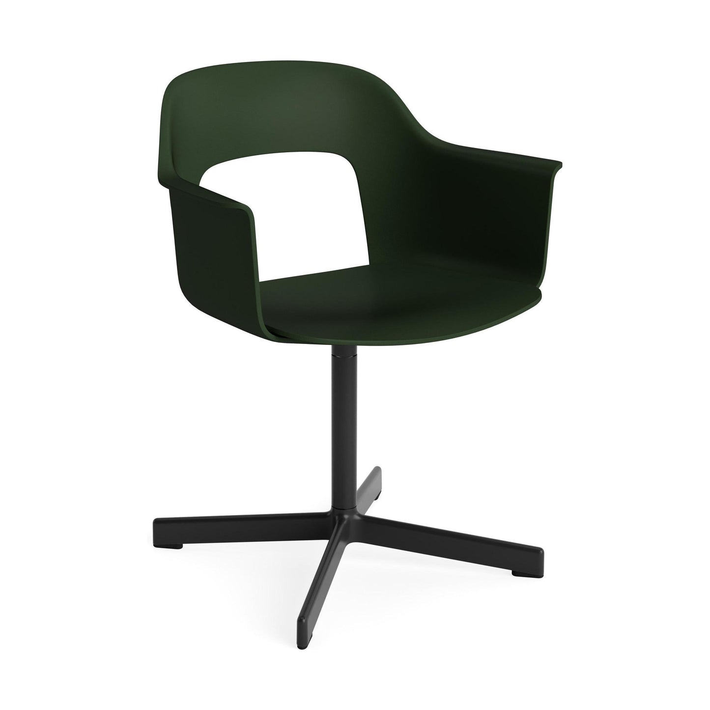 HAY Layout 231 eetkamerstoel Bottle Green zwart staal