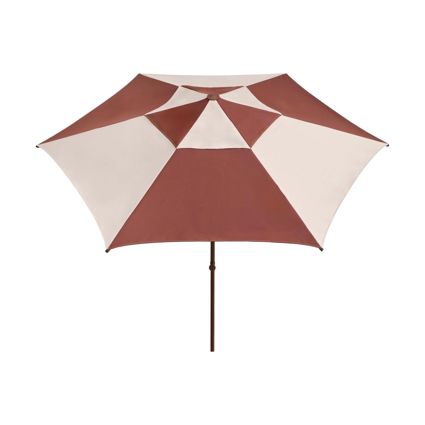 HAY Terrazza Hexagon parasol Off-White / Burgundy