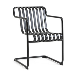 HAY Palissade Cantilever Dining tuinstoel met arm Anthracite