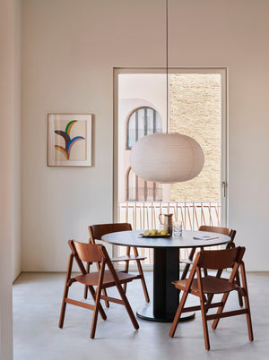 HAY Chisel 29 eettafel rond Ø120 cm zwart gelakt eiken