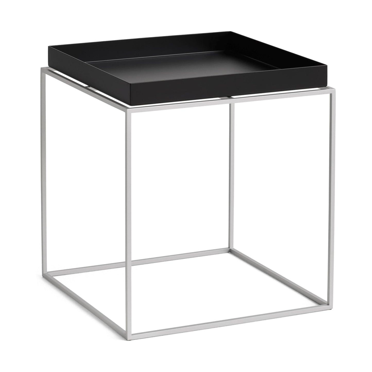 HAY Tray Medium bijzettafel 40x40 cm Black / Silver