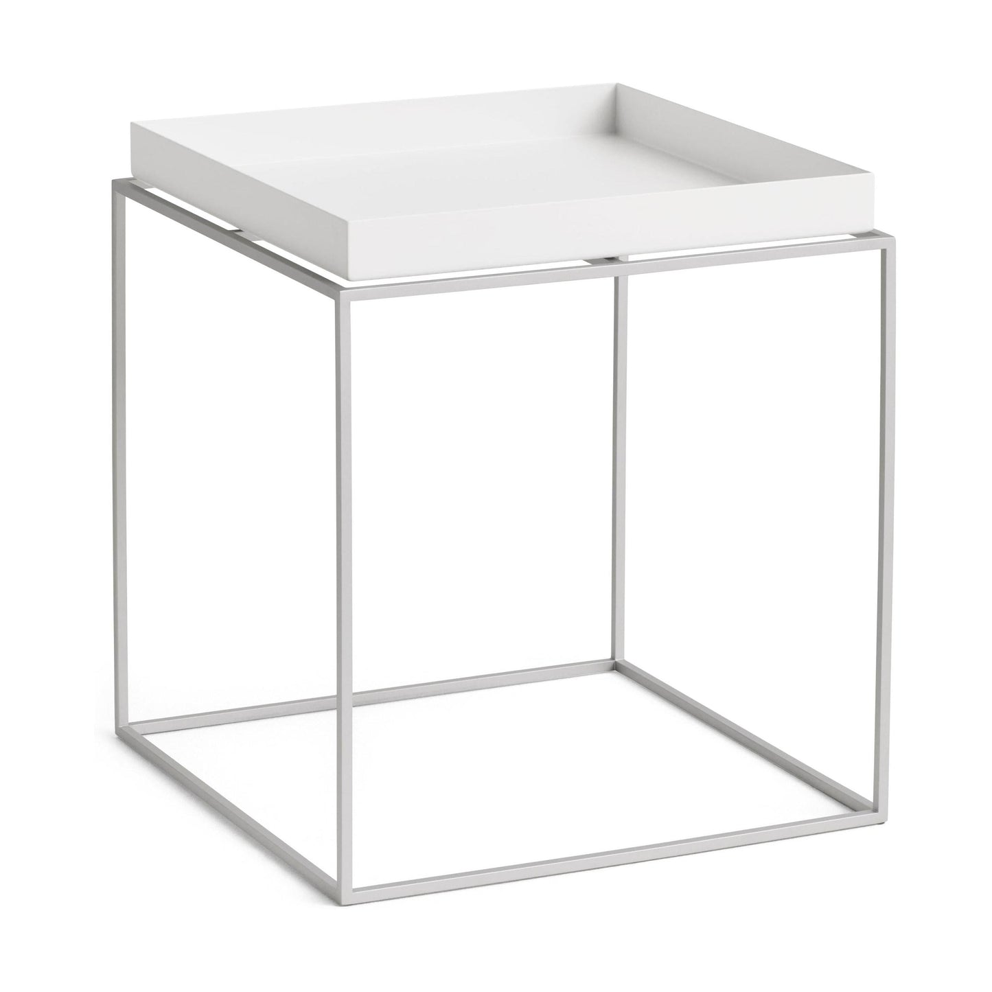 HAY Tray Medium bijzettafel 40x40 cm White / Silver