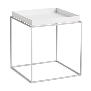 HAY Tray Medium bijzettafel 40x40 cm White / Silver