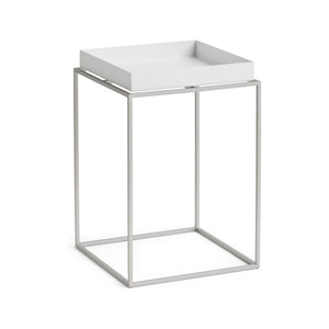 HAY Tray Small High bijzettafel 30x30 cm White / Silver