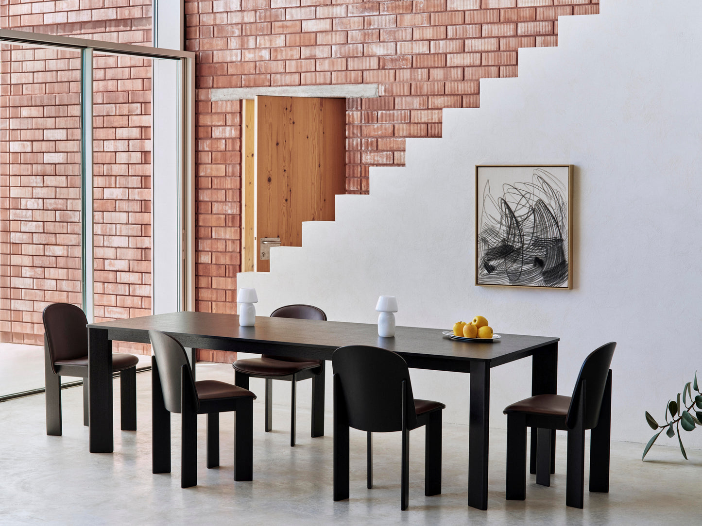 HAY Chisel 30 eettafel 300x95 cm zwart gelakt eiken
