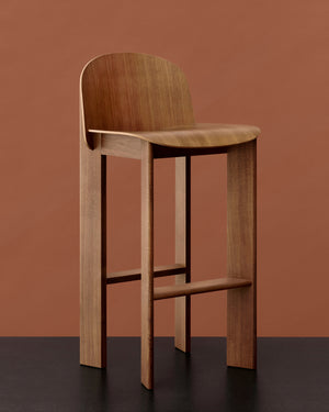 HAY Chisel 35 barkruk H65 Steelcut Trio 383/zwart gelakt eikenhout