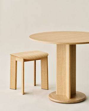 HAY Chisel 29 eettafel rond Ø90 cm zwart gelakt eiken