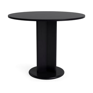 HAY Chisel 29 eettafel rond Ø90 cm zwart gelakt eiken