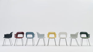 HAY Layout 213 eetkamerstoel met vast zitkussen Bordeaux zwart staal