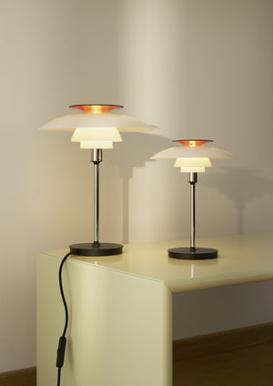 Louis Poulsen PH 80 tafellamp Opal White/Chrome