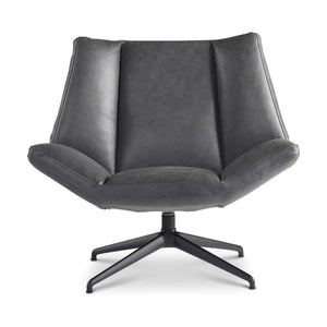 Dyyk Aiden fauteuil hoog vintage leder grey