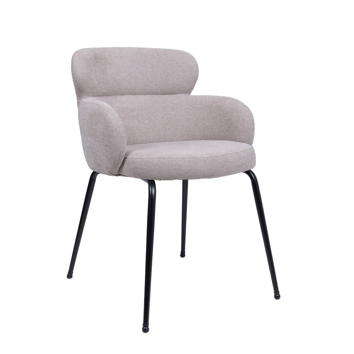 HelloChair HC22 Akin eetkamerstoel Beach Beige vierpoot zwart