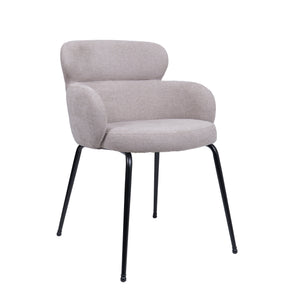 HelloChair HC22 Akin eetkamerstoel Beach Beige vierpoot zwart