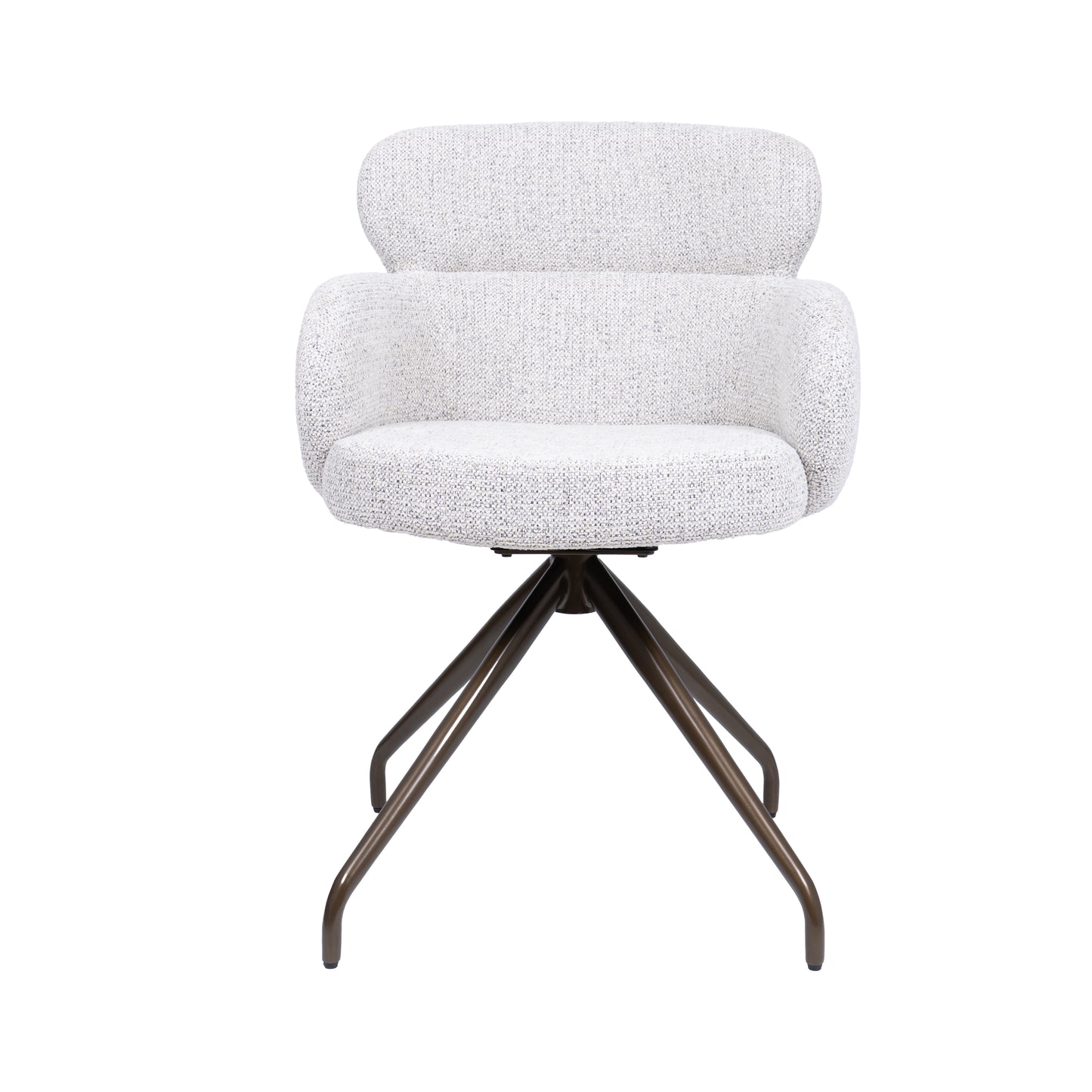 HelloChair HC22 Akin eetkamerstoel Milan Greige spinpoot anodic brown