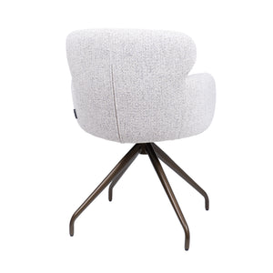 HelloChair HC22 Akin eetkamerstoel Milan Greige spinpoot anodic brown