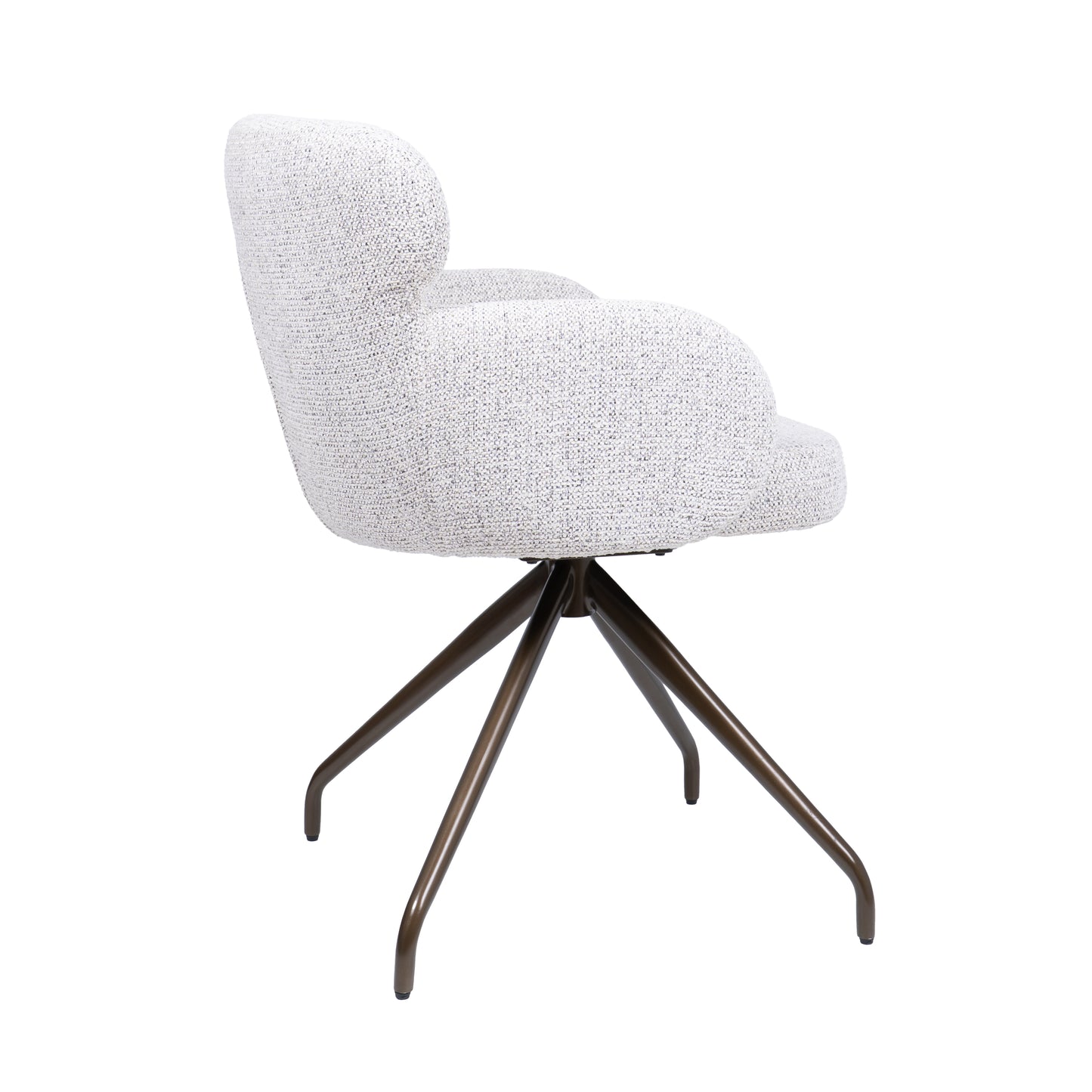 HelloChair HC22 Akin eetkamerstoel Milan Greige spinpoot anodic brown