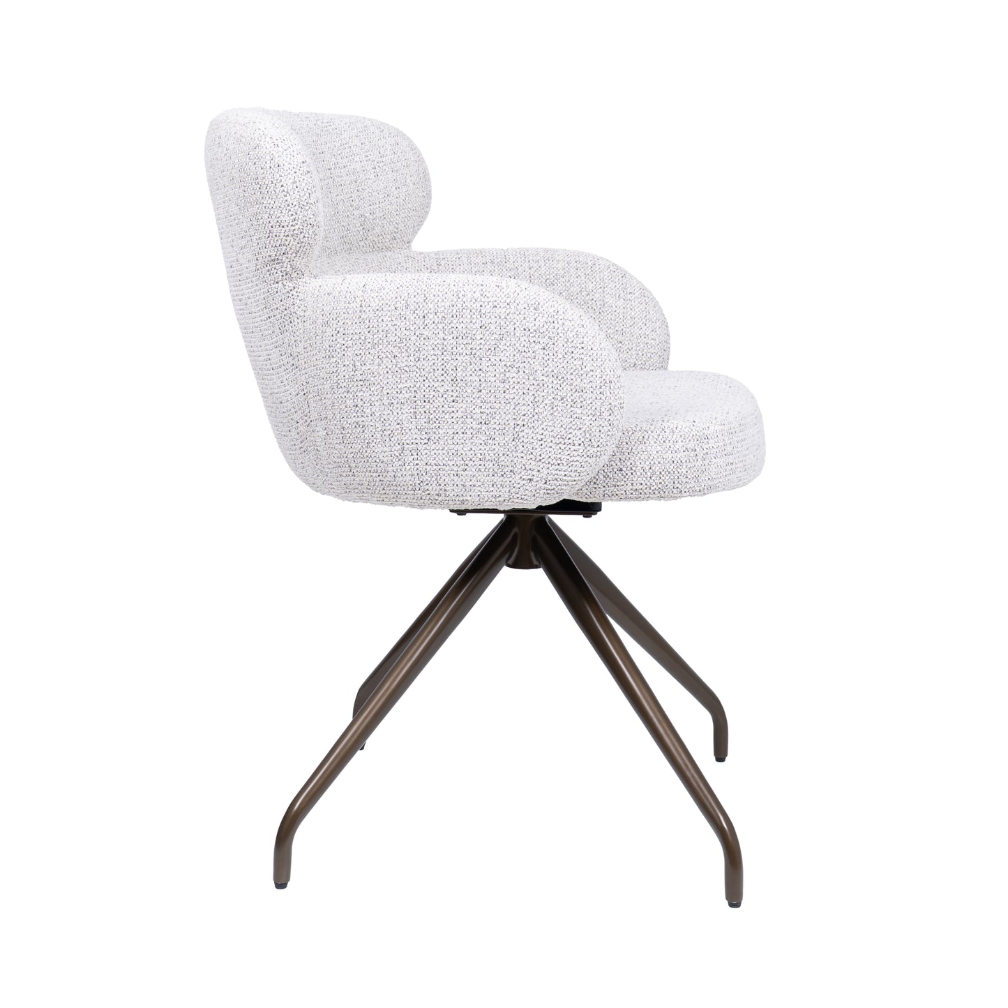 HelloChair HC22 Akin eetkamerstoel Milan Greige spinpoot anodic brown