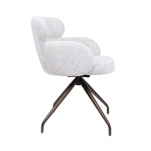 HelloChair HC22 Akin eetkamerstoel Milan Greige spinpoot anodic brown