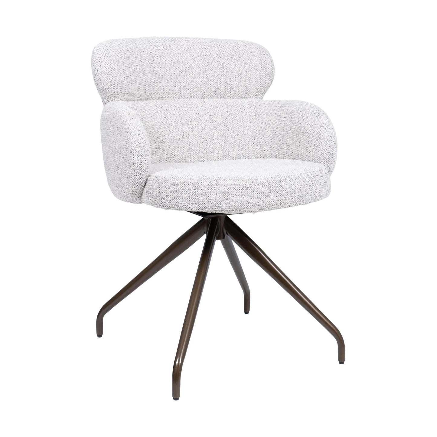 HelloChair HC22 Akin eetkamerstoel Milan Greige spinpoot anodic brown