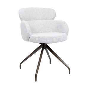 HelloChair HC22 Akin eetkamerstoel Milan Greige spinpoot anodic brown