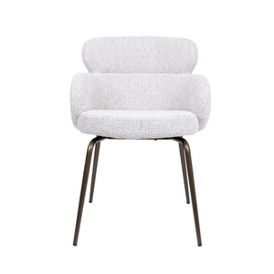 HelloChair HC22 Akin eetkamerstoel Milan Greige vierpoot anodic brown