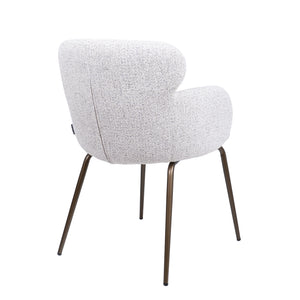 HelloChair HC22 Akin eetkamerstoel Milan Greige vierpoot anodic brown