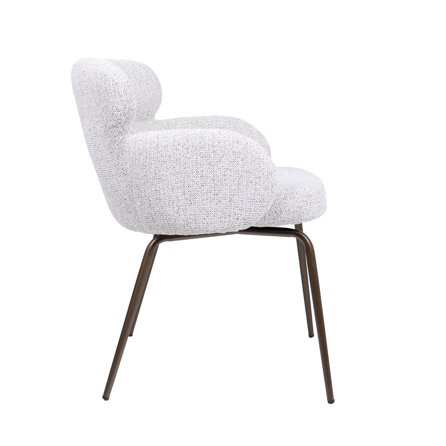 HelloChair HC22 Akin eetkamerstoel Milan Greige vierpoot anodic brown