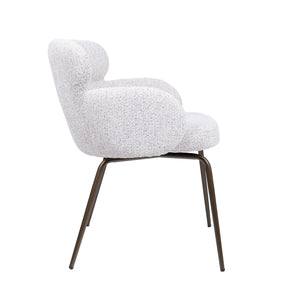 HelloChair HC22 Akin eetkamerstoel Milan Greige vierpoot anodic brown
