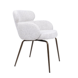 HelloChair HC22 Akin eetkamerstoel Milan Greige vierpoot anodic brown