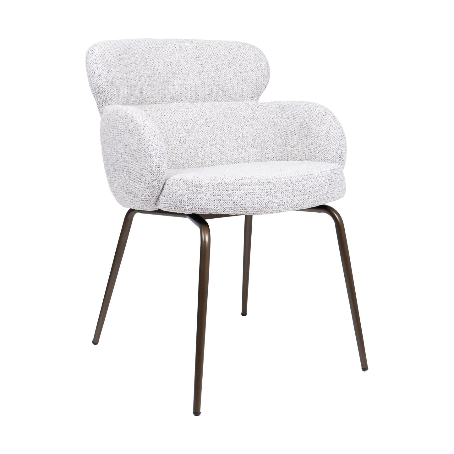 HelloChair HC22 Akin eetkamerstoel Milan Greige vierpoot anodic brown