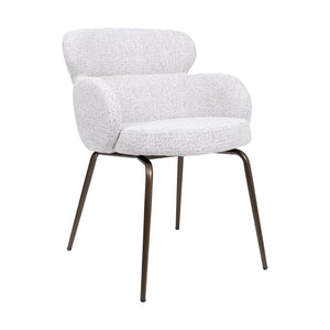 HelloChair HC22 Akin eetkamerstoel Milan Greige vierpoot anodic brown