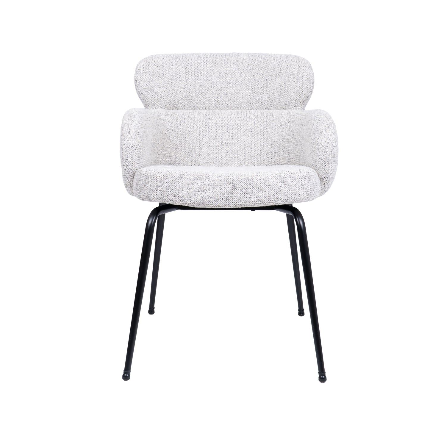 HelloChair HC22 Akin eetkamerstoel Milan Greige vierpoot zwart