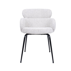 HelloChair HC22 Akin eetkamerstoel Milan Greige vierpoot zwart
