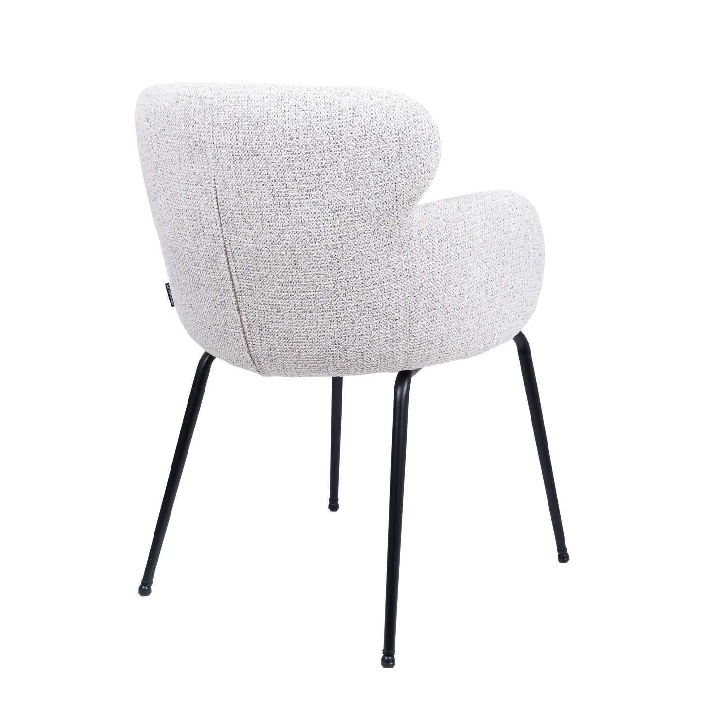 HelloChair HC22 Akin eetkamerstoel Milan Greige vierpoot zwart