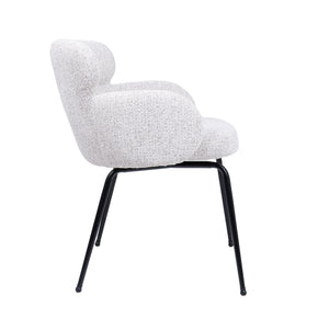 HelloChair HC22 Akin eetkamerstoel Milan Greige vierpoot zwart