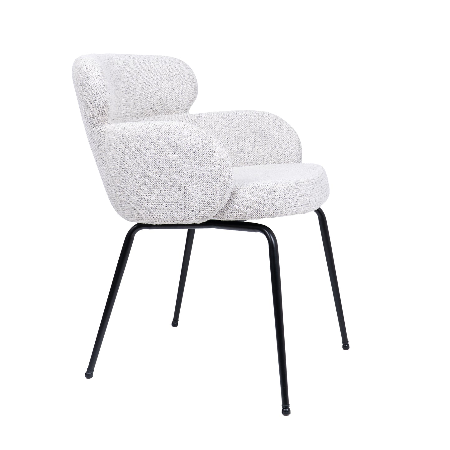 HelloChair HC22 Akin eetkamerstoel Milan Greige vierpoot zwart