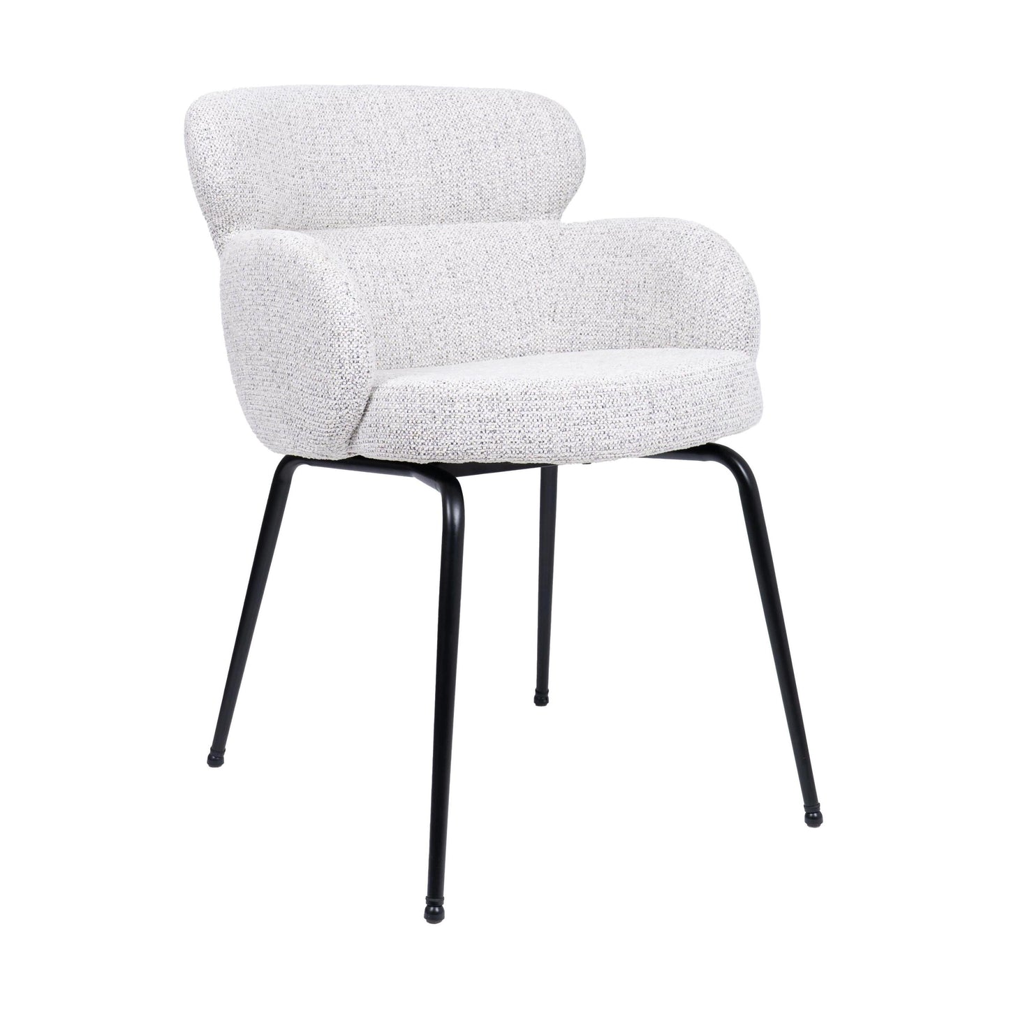 HelloChair HC22 Akin eetkamerstoel Milan Greige vierpoot zwart