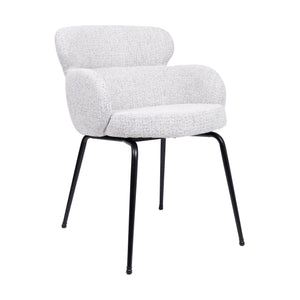 HelloChair HC22 Akin eetkamerstoel Milan Greige vierpoot zwart