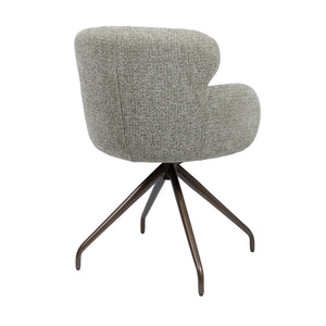 HelloChair HC22 Akin eetkamerstoel Milan Leaf spinpoot anodic brown
