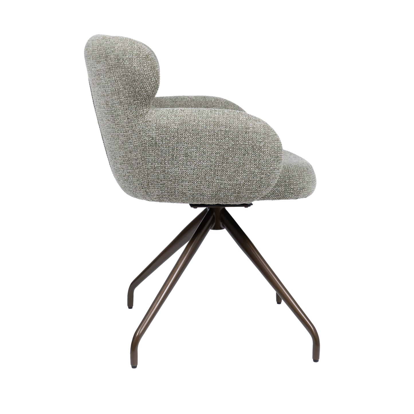 HelloChair HC22 Akin eetkamerstoel Milan Leaf spinpoot anodic brown