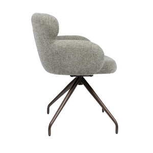 HelloChair HC22 Akin eetkamerstoel Milan Leaf spinpoot anodic brown