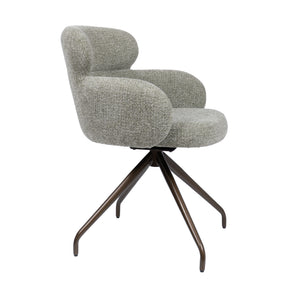 HelloChair HC22 Akin eetkamerstoel Milan Leaf spinpoot anodic brown
