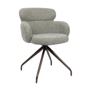 HelloChair HC22 Akin eetkamerstoel Milan Leaf spinpoot anodic brown