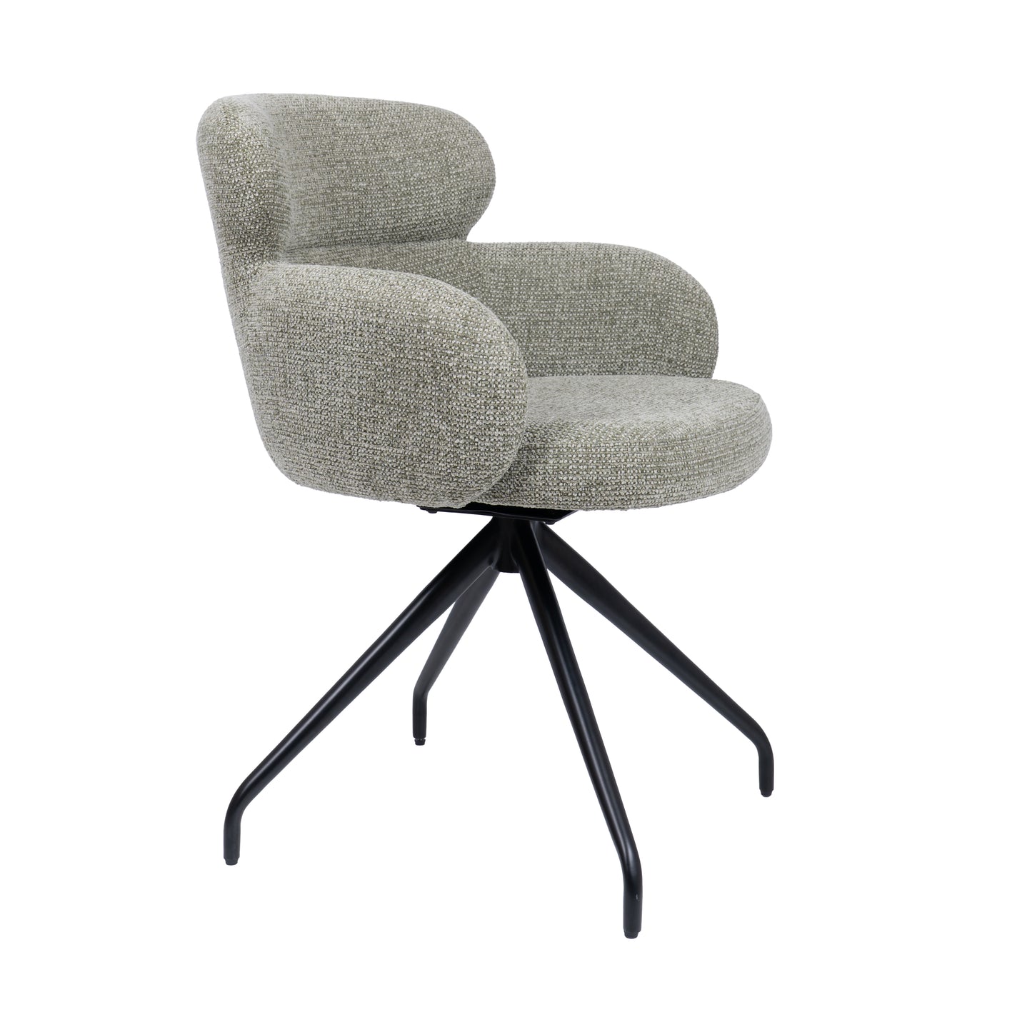 HelloChair HC22 Akin eetkamerstoel Milan Leaf spinpoot zwart
