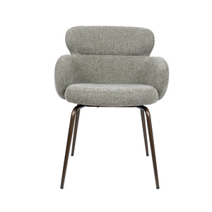 HelloChair HC22 Akin eetkamerstoel Milan Leaf vierpoot anodic brown