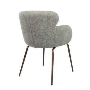 HelloChair HC22 Akin eetkamerstoel Milan Leaf vierpoot anodic brown