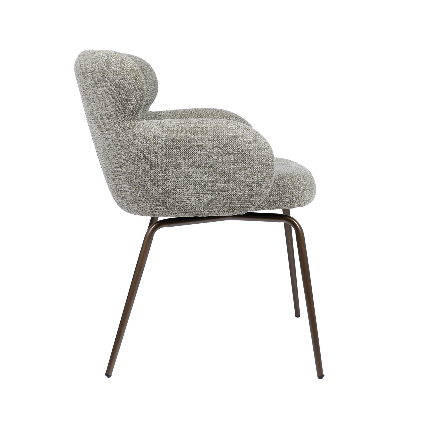 HelloChair HC22 Akin eetkamerstoel Milan Leaf vierpoot anodic brown