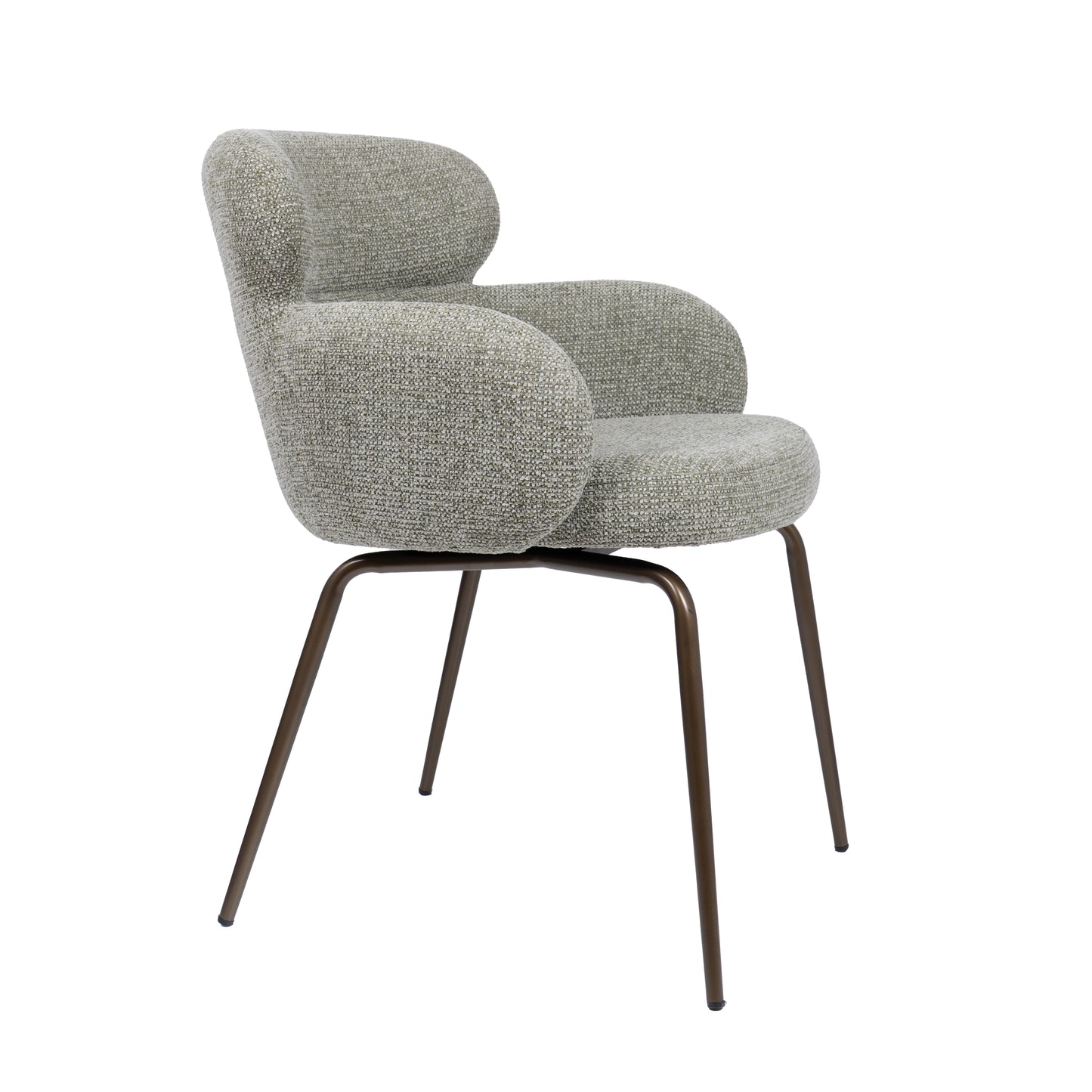 HelloChair HC22 Akin eetkamerstoel Milan Leaf vierpoot anodic brown