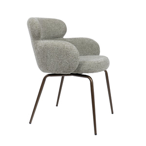 HelloChair HC22 Akin eetkamerstoel Milan Leaf vierpoot anodic brown